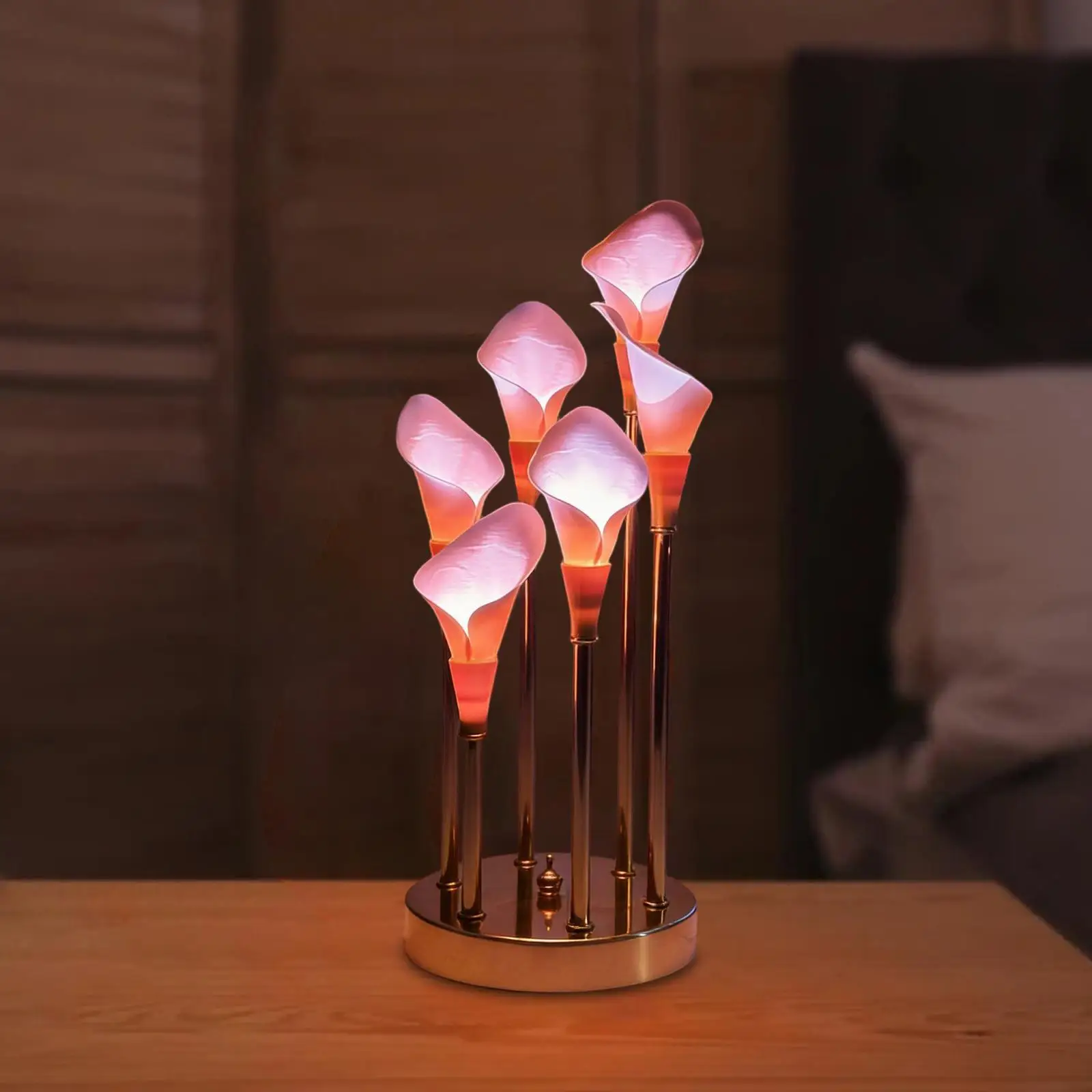

Ночник-цветок для прикроватной тумбочки, декоративная лампа для дома с питанием от USB, для спальни, гостиной, подарок на праздник для мамы и дочери