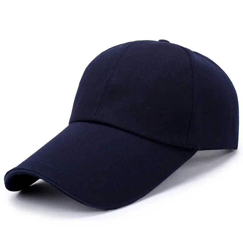 New 10cm Long Brim Unisex Simple Black Baseball Cap Solid Color Golf Hat Cotton Caps Hats Casual Hip Hop Dad Hats For Men Women