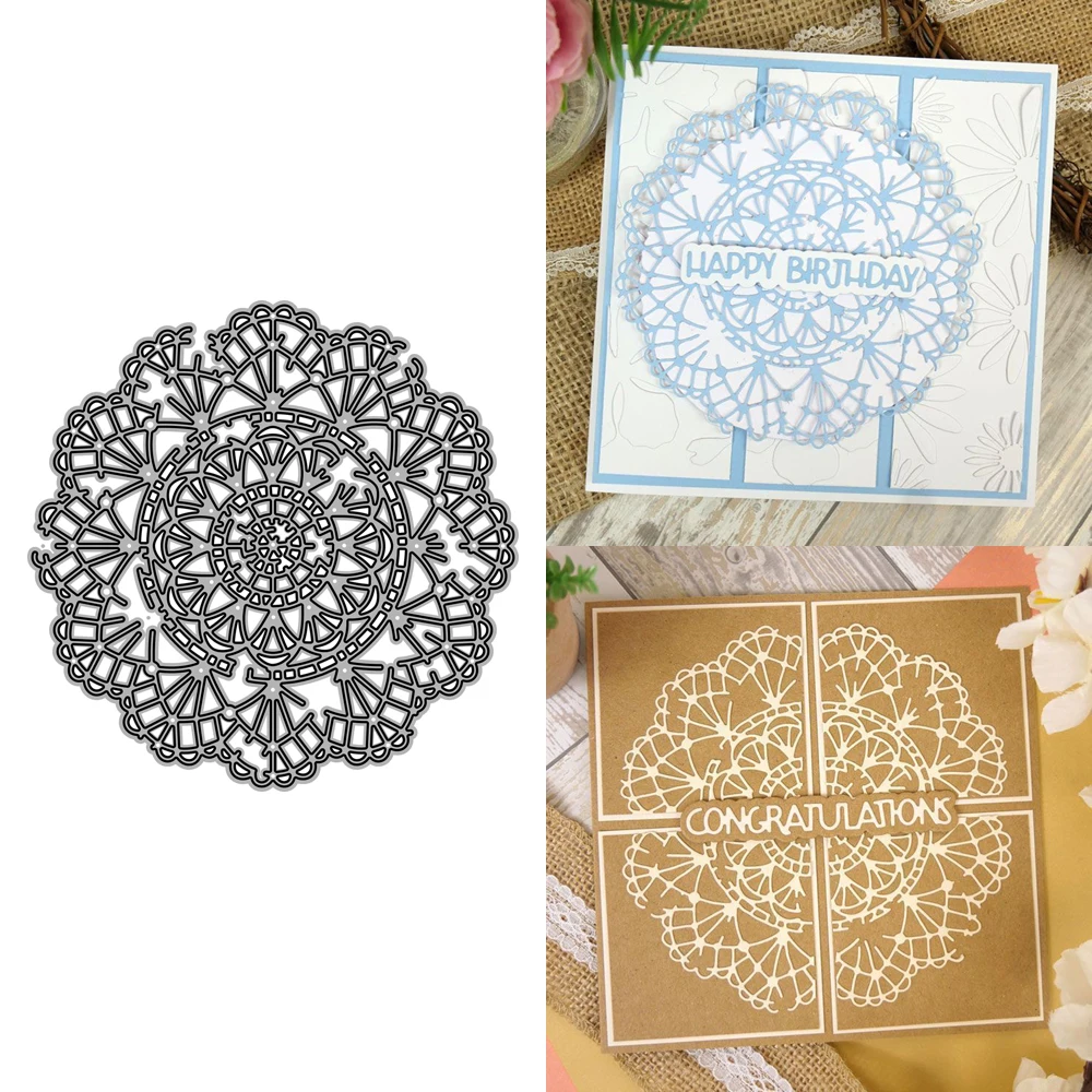 2023 AliliArts Metal Cutting Dies Distressed Doily diy Scrapbooking Photo Album Decorative Embossing PaperCard Crafts Die