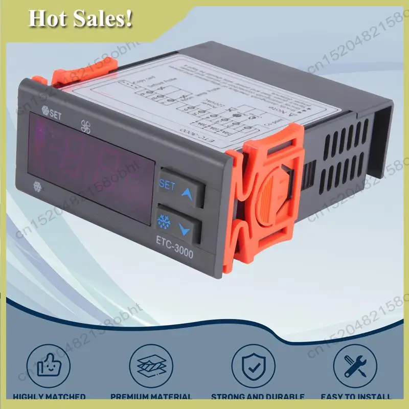 

-PQWN ETC-3000 Mini Temperature Controller Refrigerator Thermostat Regulator Thermoregulator NTC Dual Sensor 220V 40% Off