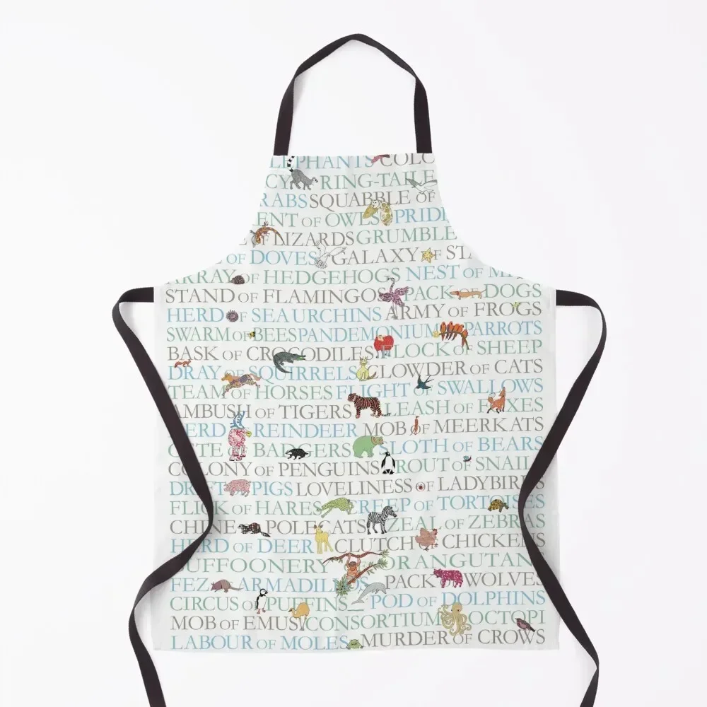 

Animal Collective Nouns Apron Cooking chef costume kitchen utensil man chef uniform Apron