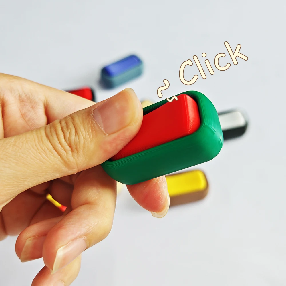 3D Printed Switch Fidget Toy Pop Fidget Toy Click Toy for Stress and Anxiety Relaxing Portable Fingertip Simulate Switches Toys