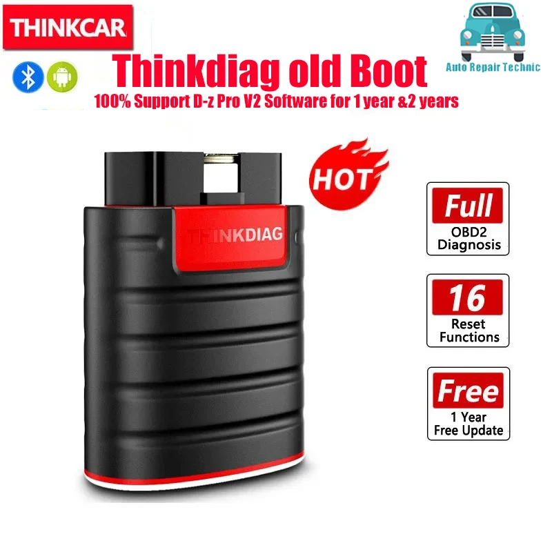 Thinkdiag Old Boot Thinkdiag Diagzone Version Support all car 16 Reset Service OBD2 scanner tool PK Golo pro 4/Thinkdiag2