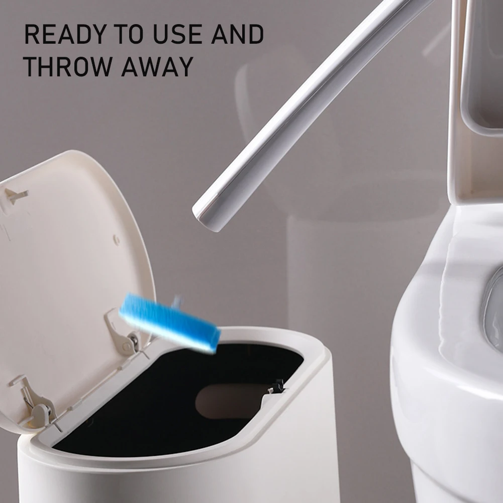 Disposable Toilet Brush Safe Hygienic Mess-Free For Bathroom Toilet Cleaning Wall Mounted Toilet Bowl Brush Toilet Cleaner Kit