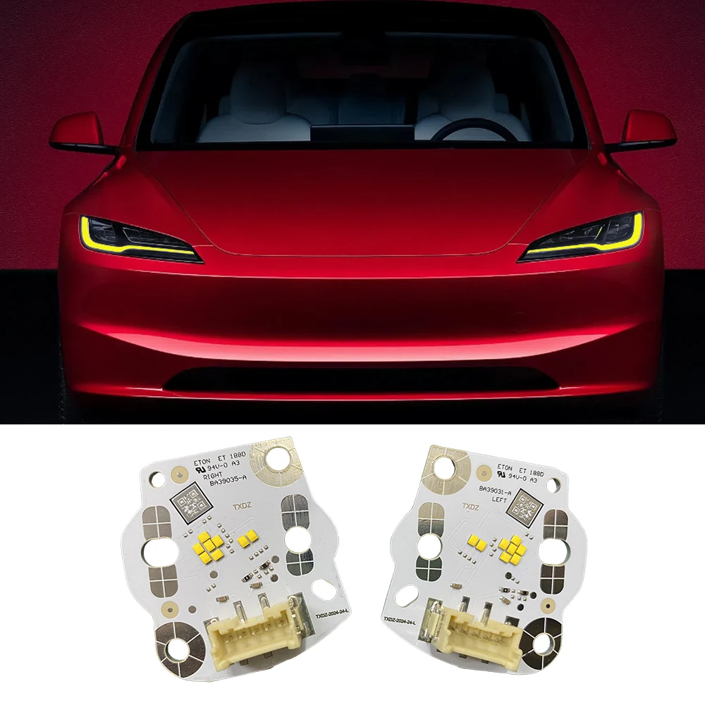 

Refit Yellow Daylight Led Boards For 2023-2024 Tesla Model 3 Angel Eyes DRL CSL Ice Blue Red Daytime Running Light Superbright