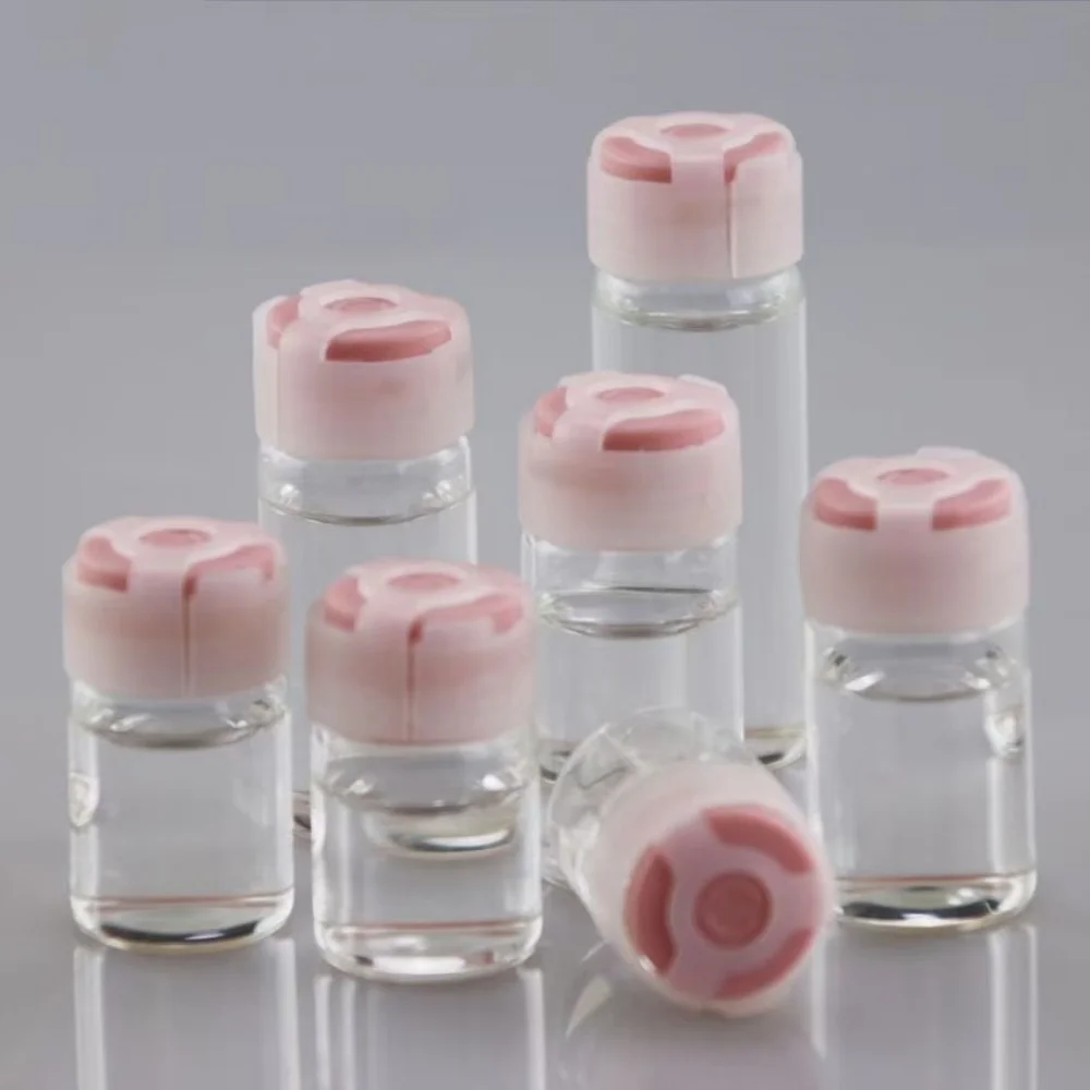 Ampoule Glass Bottle Set with Capsule Stopper & Bayonet Cap - Professional Serum Refillable Containers for Salon & Multi-Use, Wh