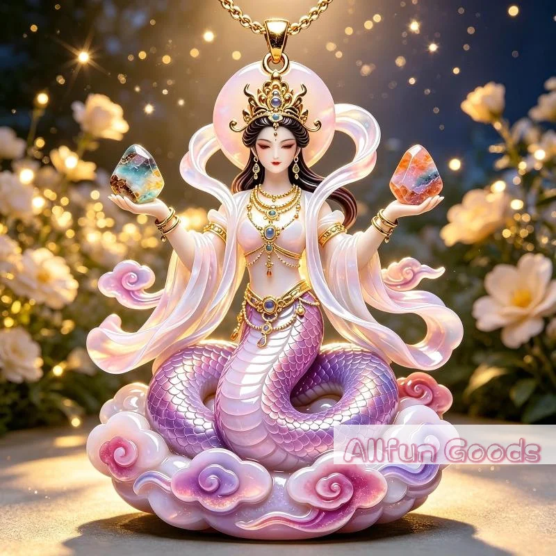 [TG835]1Pcs Exquisite Nine Tailed Fox Peony Pendant Necklace Fashion Jewelry Accessories Gift For Friends Women Daily Party
