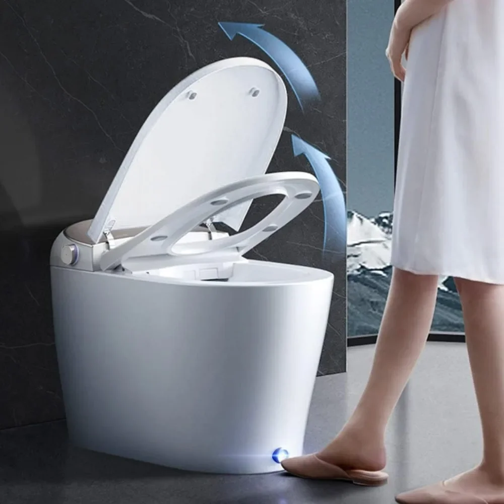 

Smart Toilet, Bidet Built in And Auto Open/Close Heated Seat Automatic Flush Bidet Toilet with Night Light, Toilets Smart