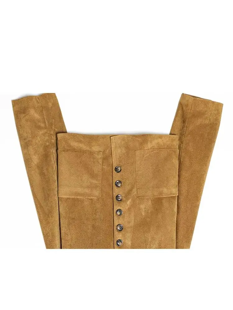 

HH Новое женское зимнее модное однобортное замшевое короткое пальто с длинными рукавами и карманами, женская повседневная куртка в уличном стиле