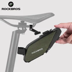 ROCKBROS Bike Saddle Bag 0.4L Mini Portable Cycling Seat Rainproof Bicycle Tail Bag MTB Road Bike Storage Bag With Mudguard