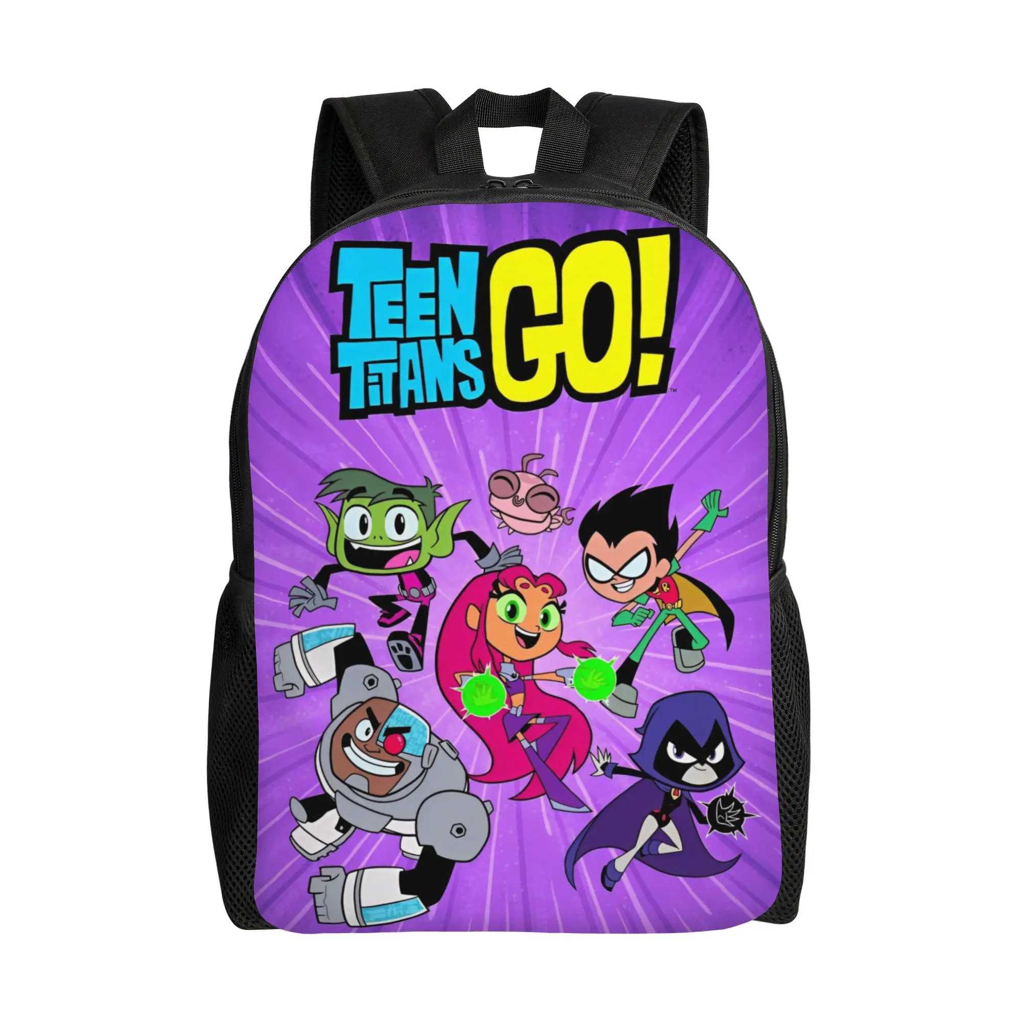 

Рюкзак Cartoon Teen Titans Go для мужчин и женщин, стильный рюкзак для старшей школы, походов, путешествий, сумка через плечо для ноутбука с карманом
