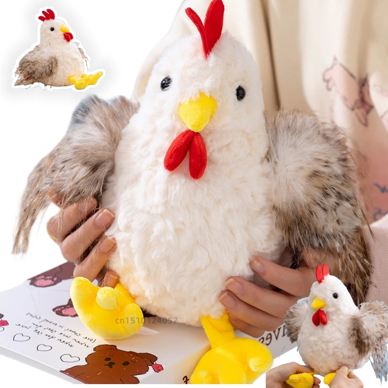 Novo grande galo de pelúcia animais brinquedos frango kawaii travesseiro super macio bonecas alta qualidade natal presente do dia das bruxas decoração