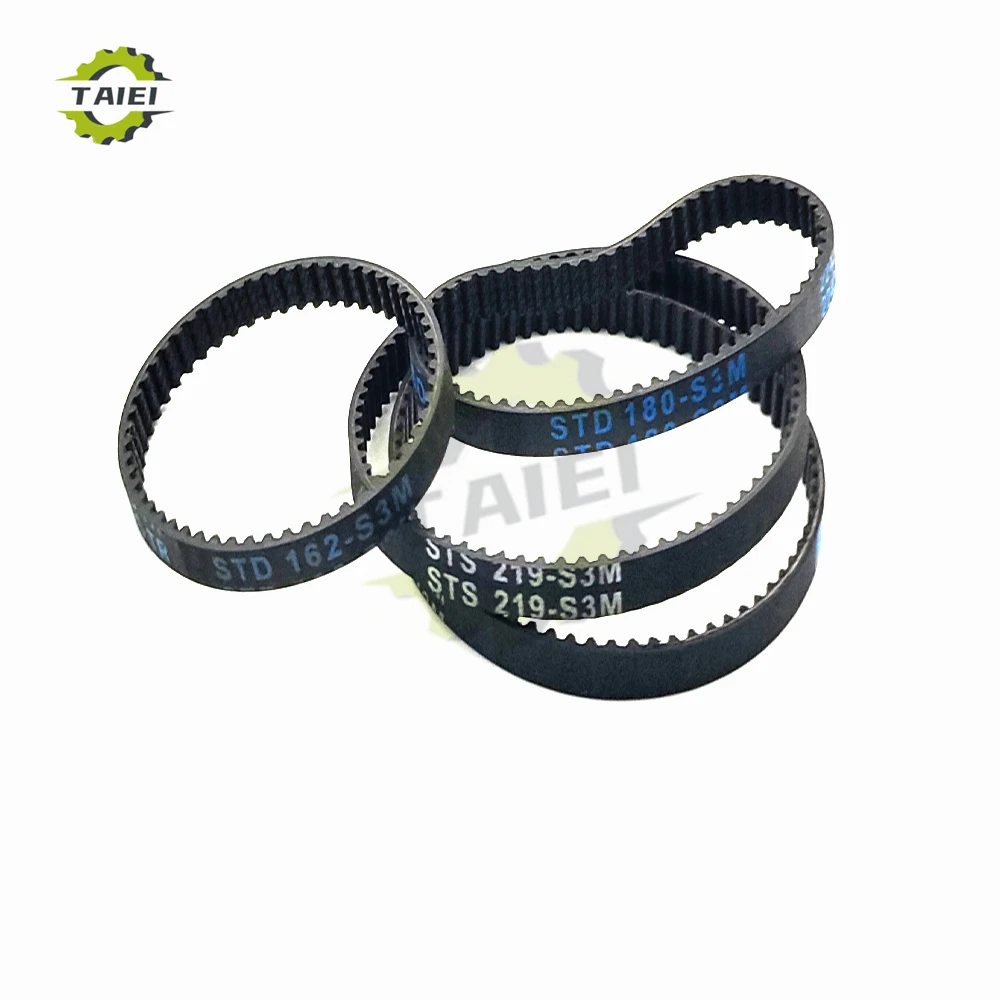 S3M المطاط حلقة متزامن حزام طول 567 570 573 576 579 582 585 588 591 594 597 600 مللي متر عرض 6-25 مللي متر توقيت محرك مسننة حزام #4