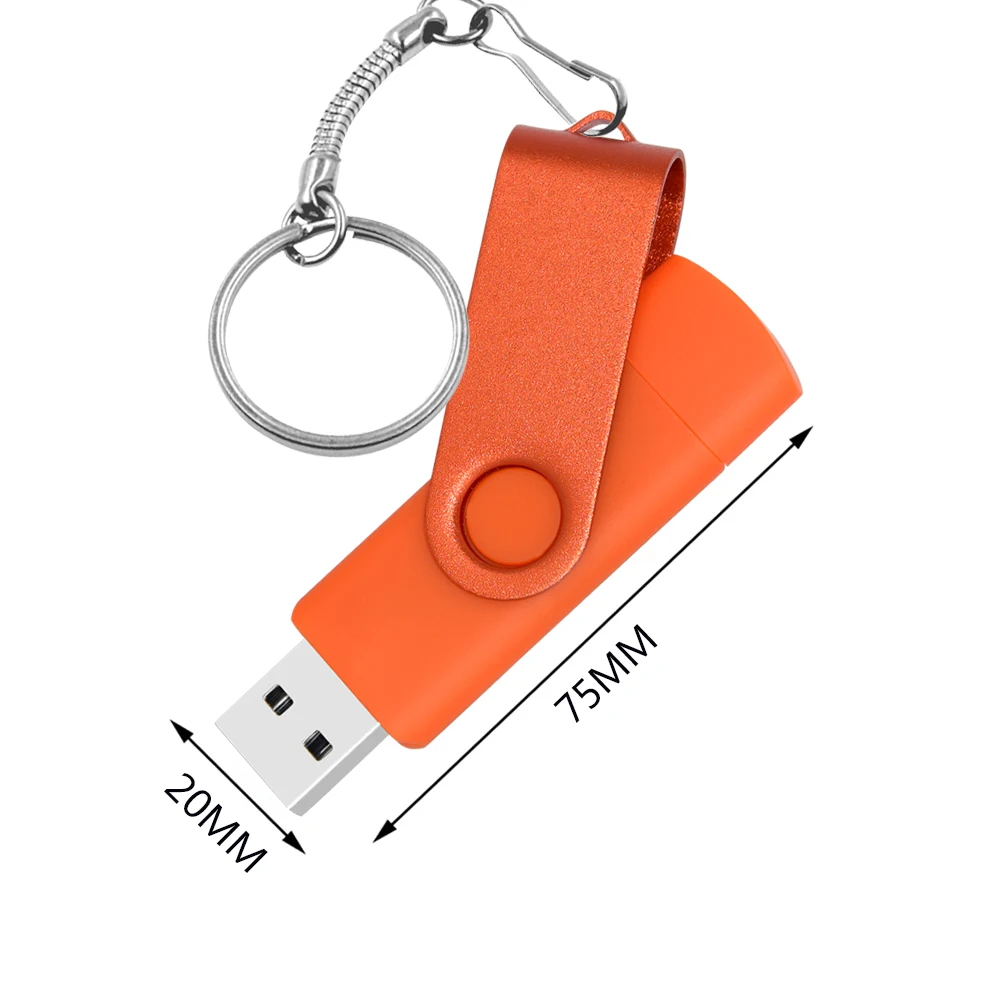 Gratis Custom Logo Hoge Snelheid Pendrives Otg Usb 2.0 Pc & Smartphone Flash Drive 8Gb 16Gb 32Gb 64Gb Metalen Aanpassen Logo Memory Stick