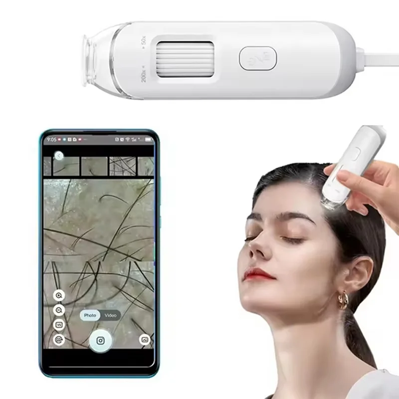A50Q-Scalp Câmera de Detecção Profissional Analisador de Pele Facial Máquina Microscópio Digital Lupa de Poros
