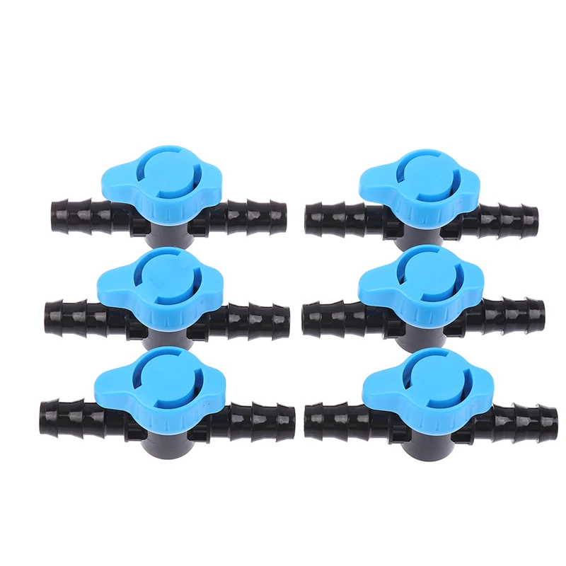 6Pcs 16MM Drip Irrigation Barbed Valve Hose Tap Pipe Connectors Garden Water Valve For Drip Sprinkler