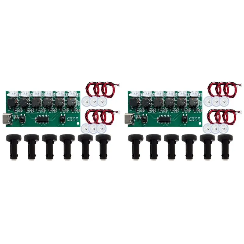 【KITCHEN GADGET】2X Humidifier Module Kit Ultrasonic Nebulizer Mist Circuit Board With 6 Nozzle Interface Nebulizing Control Boar