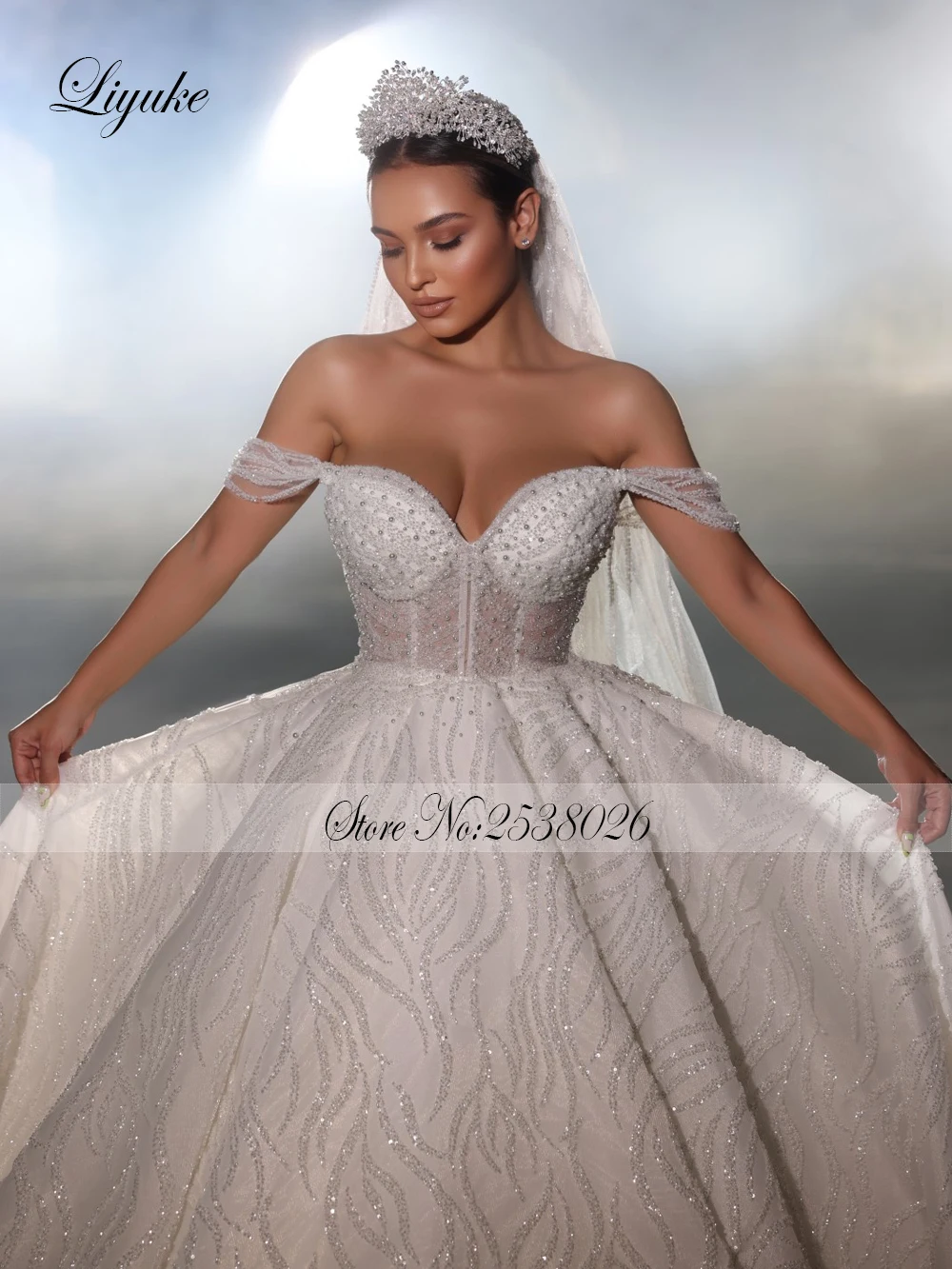 Liyuke Customize Made Sweetheart Ball Gown Wedding Dresses Full Of Luxury Beading Embroidery Lace Bridal Gowns Vestido De Noiva