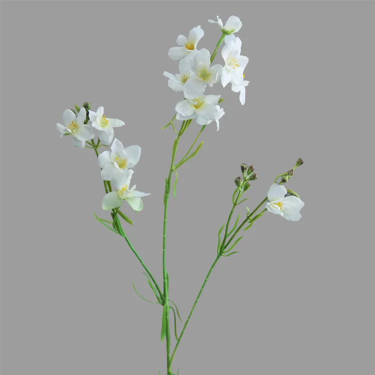 5 Stück künstliche Delphinium-Seidenblumen für die Heimdekoration, künstliche Tung-Blume, violetter Brautstrauß, Hochzeitsdekoration, Esstisch-Ornamente