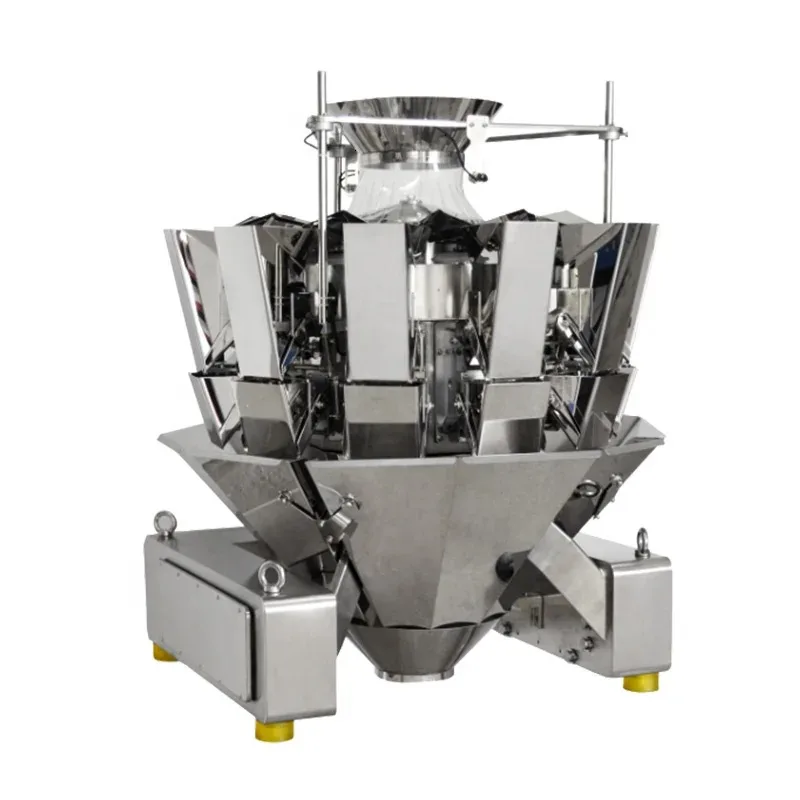Automatic Popcorn Dry Fruit Nut Chip Feed Granule Bag Packing Machine Multihead Weigher Combination Scale with Packaging Machine