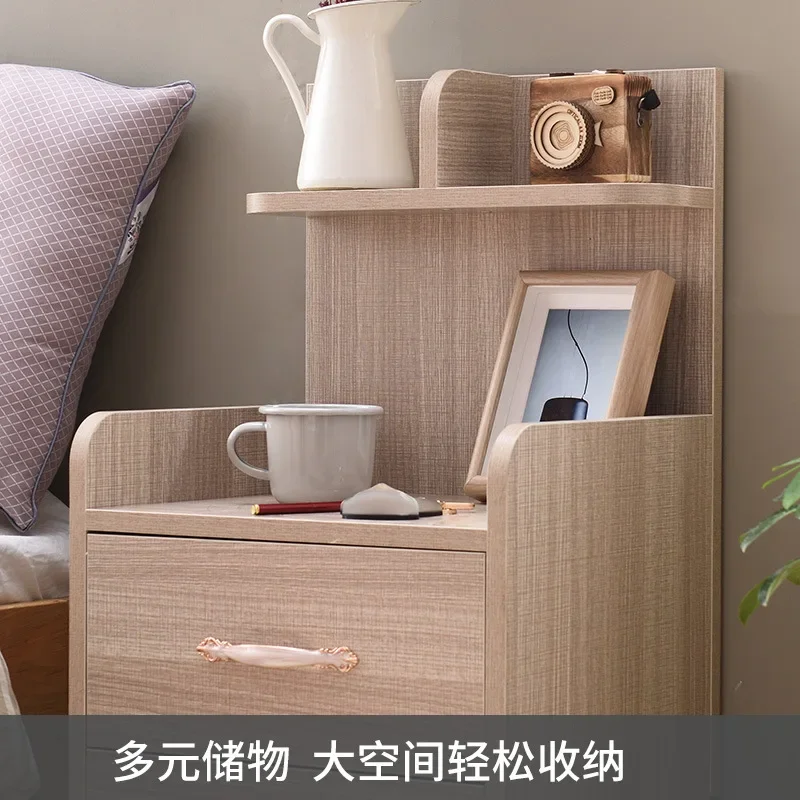 Solid wood ecological board bedside table paint-free bedside storage