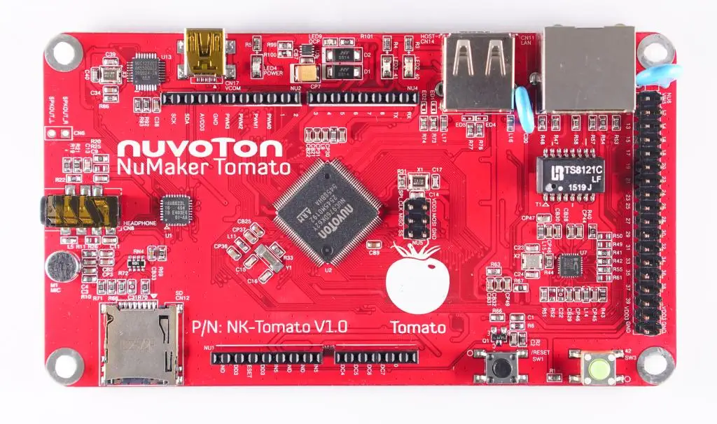 

1PCS NuMaker-Tomato-IoT Nuvoton new tang NuMaker development board NUC976DK62Y