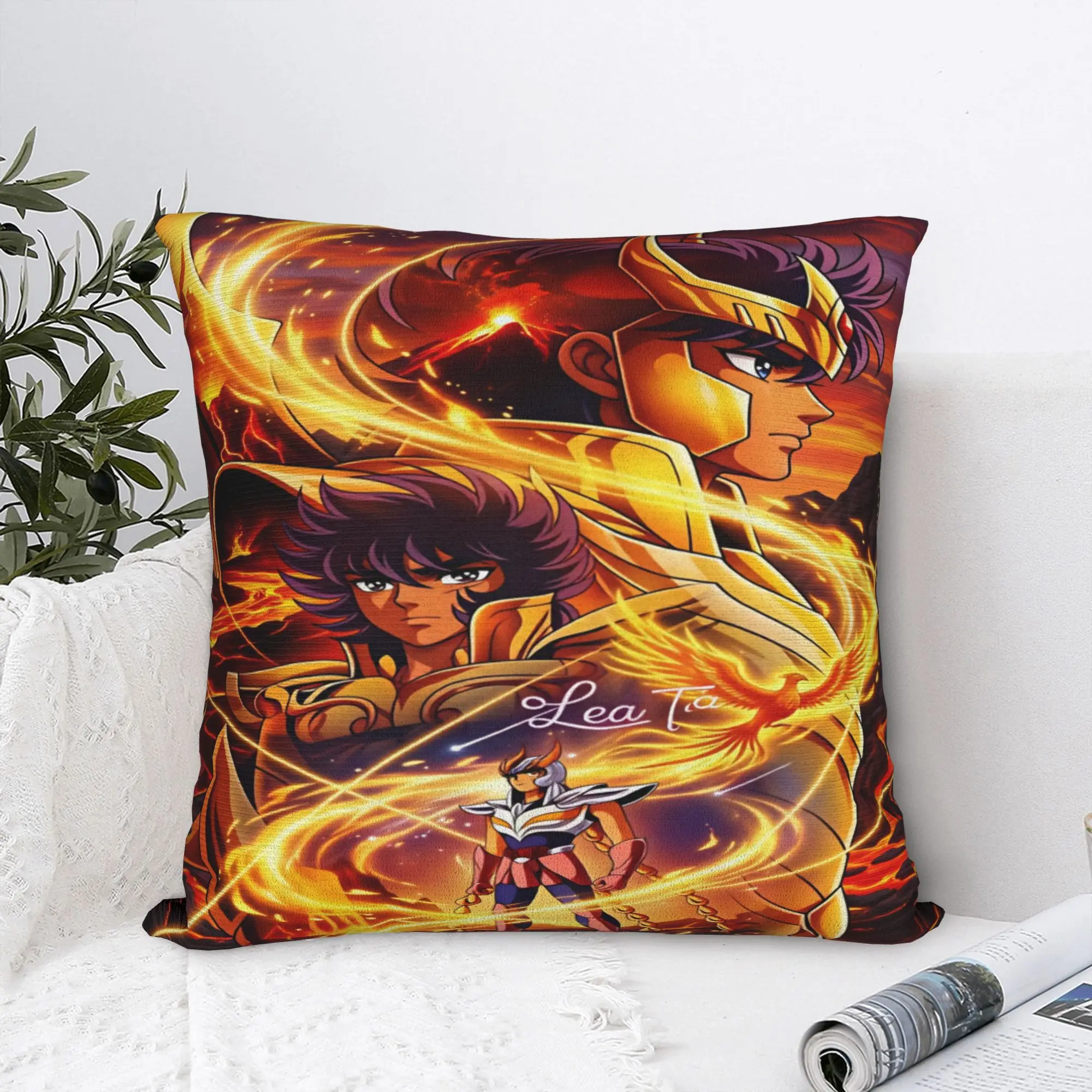 Champion Class Saint Seiya Anime Pillow Case  Square Pillow Cover Morden Cushion Cover For Office Car Home Decor