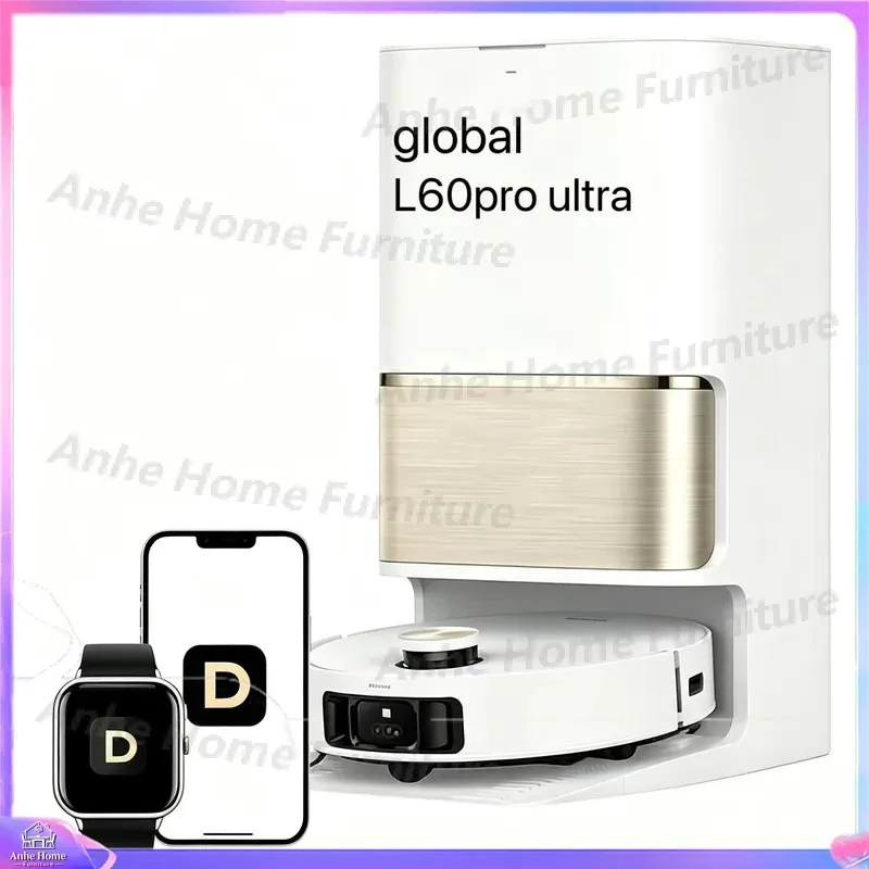 L60 PRO Robot Vacuum Cleaner with Super Suction Pet Hair Removal Corner Edge Cleaning Ultra Thin Design Obstacle Crossing LDS