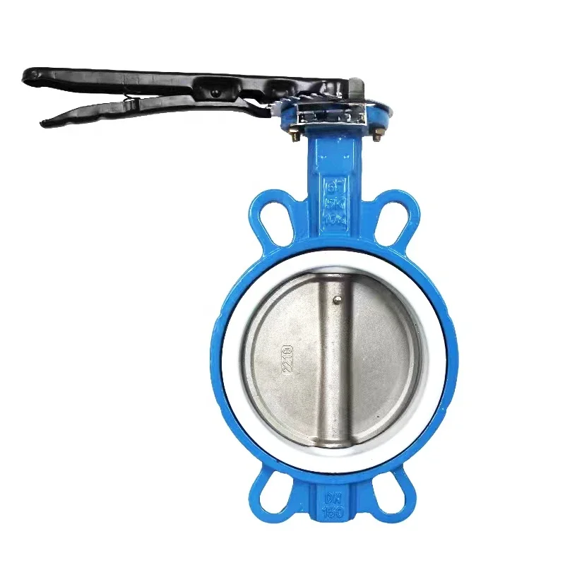 Manual cast iron disc Teflon lined cast steel butterfly valve 300mm stainless steel butterfly valve 6 inches 4 inches