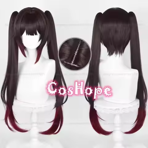 Sparkle Cosplay Wig 72cm Long Brown Red Gradient Wig Cosplay Anime Cosplay Wigs Heat Resistant Synthetic Wigs