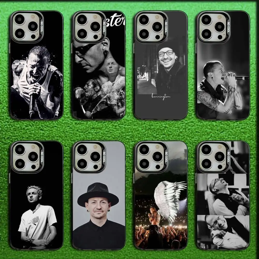 

Singer C-Chester Bennington Phone Case For iPhone 16,15,14,13,12,11,Mini,Pro,E,SE4,MAX Candy Matte Shockproof Black Cover