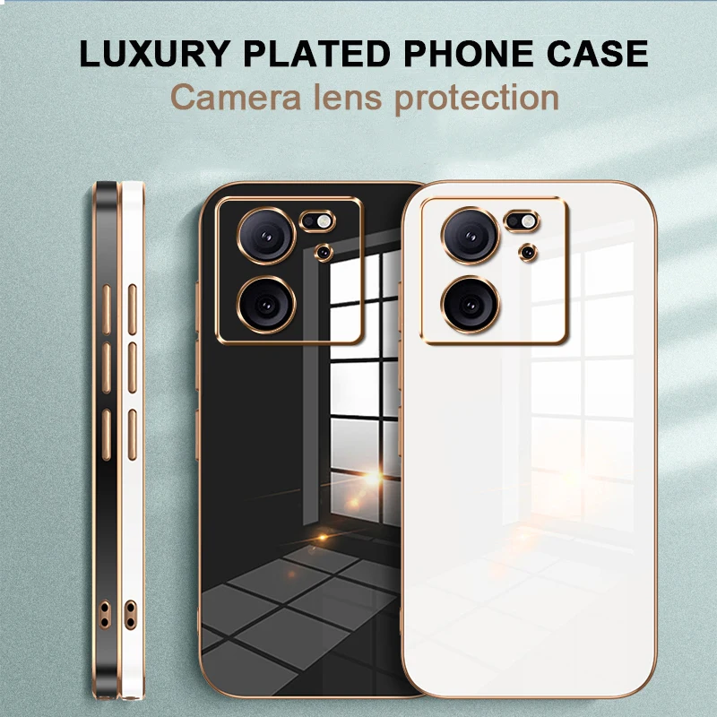 Luxury Plating Case For Xiaomi 13T Pro 13 Pro 13 Lite mi13t mi 13 Lite 5G 13 t Pro Soft Silicone Phone Cover