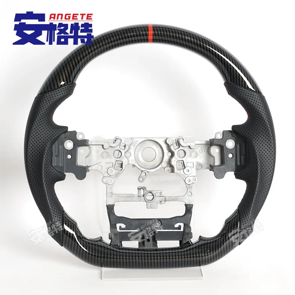 

Подходит для модификации рулевого колеса автомобиля Prado LC250 WX 2024-2025 с имитацией углеродного волокна из красного дерева