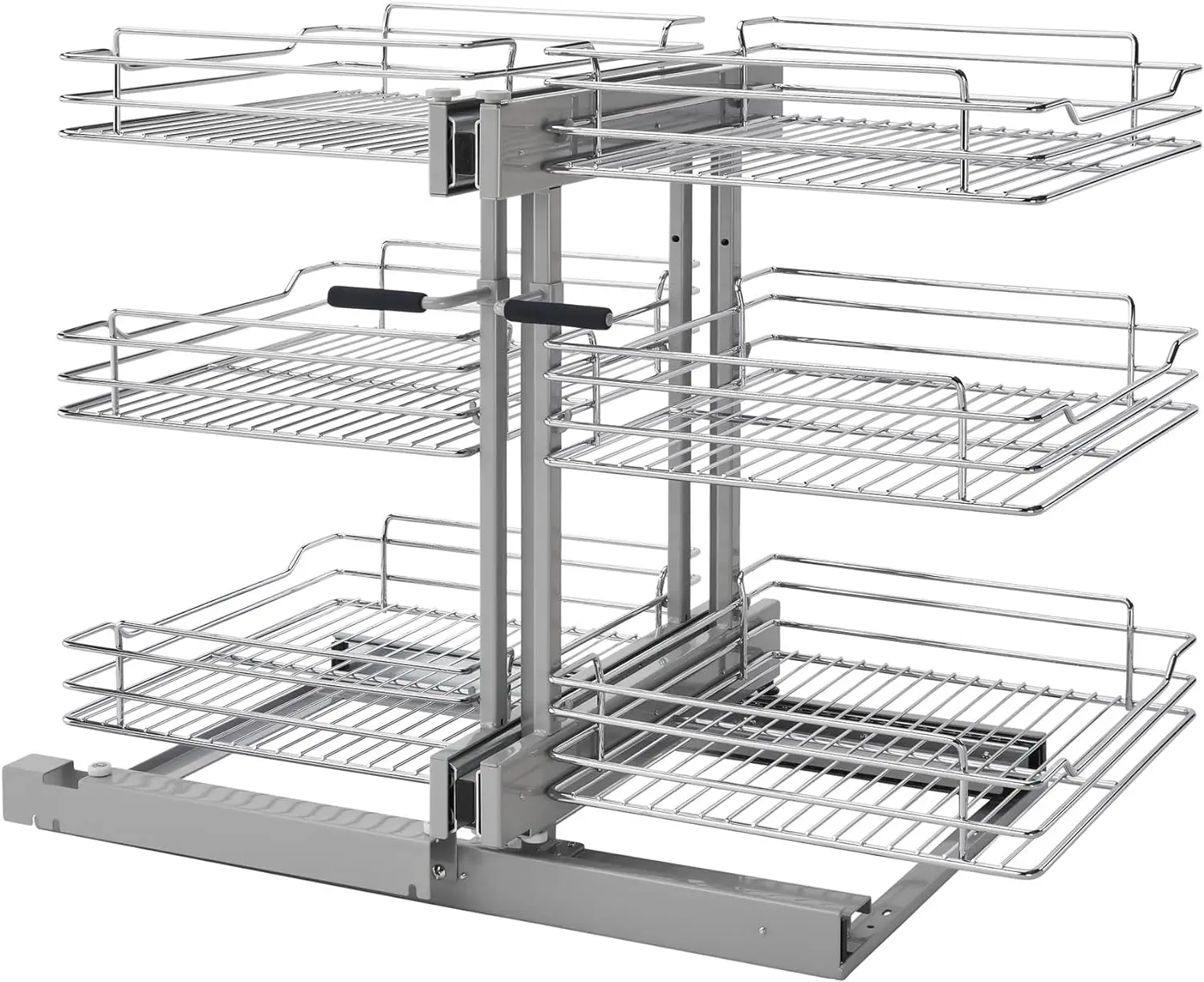 Rev-A-Shelf 3 Tier Pullout Shelf Organizer For Blind Corner Kitchen/Bathroom Cabinets With Soft-Close, 48