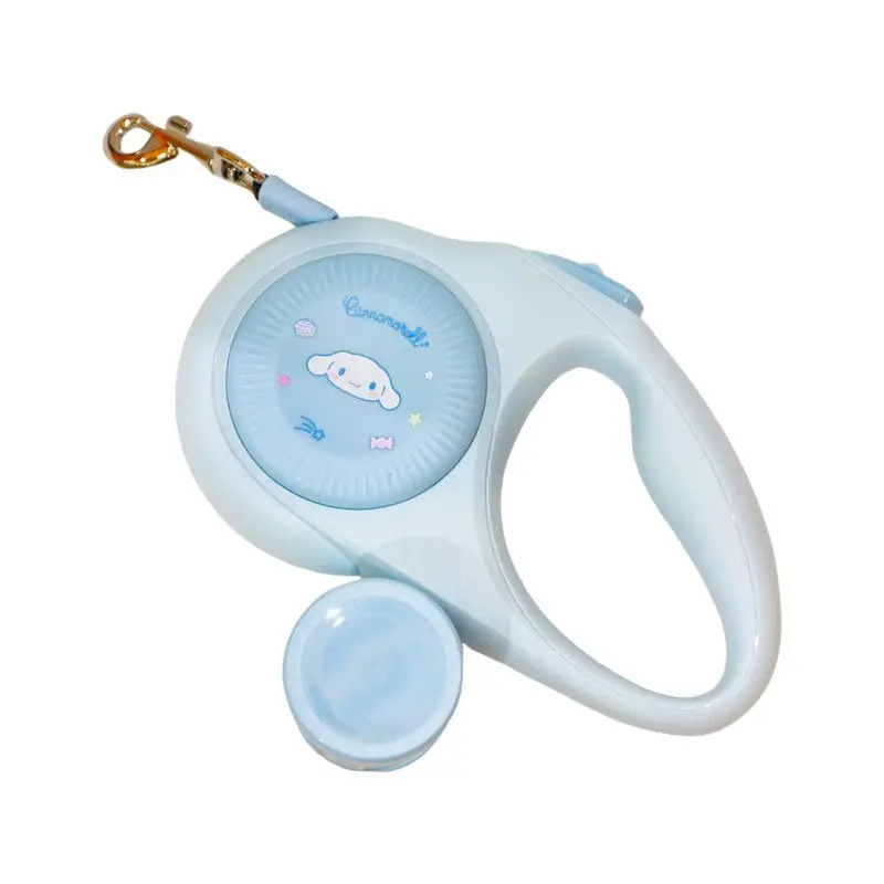 Kawaii سانريو مرحبا كيتي الكلب يؤدي لطيف أطواق كلب القط الجر حبل مقود الحيوانات الأليفة التلقائي قابل للسحب الكرتون مستلزمات الحيوانات الأليفة الجديدة