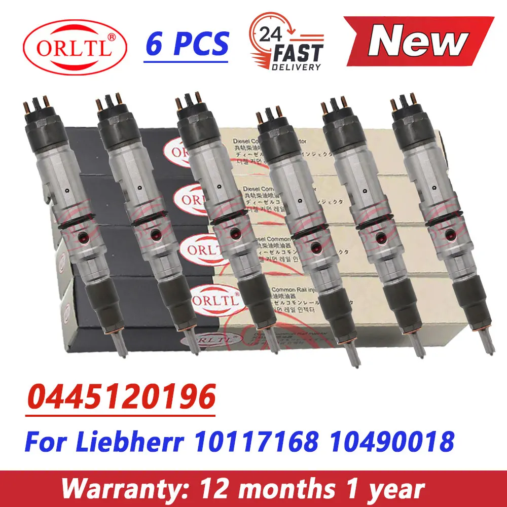 

6 шт. 0445 120 196 ORLTL новый дизельный инжектор 0 445 120 196 сопло Common Rail 0445120196 для Liebherr 10117168 10490018