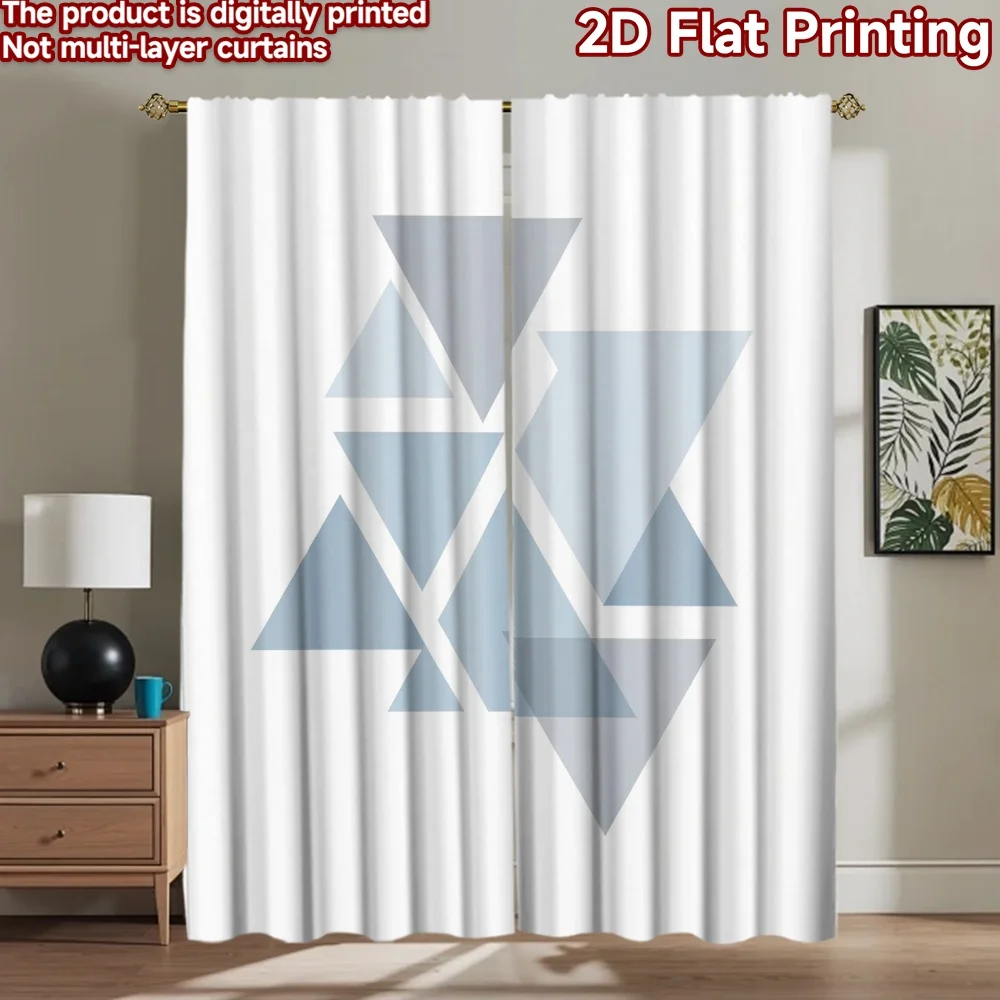 

1pc 2D flat Photography Backdrop Party Backdrop Geometric Blue Triangles 100% Polyester Party Decorations Perfect for Suitable