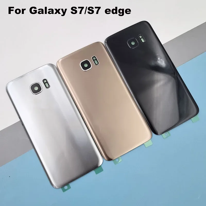 Glass battery cover for Samsung Galaxy S7 G930 g930f s7edge g935f back housing case rear lid panel replace parts