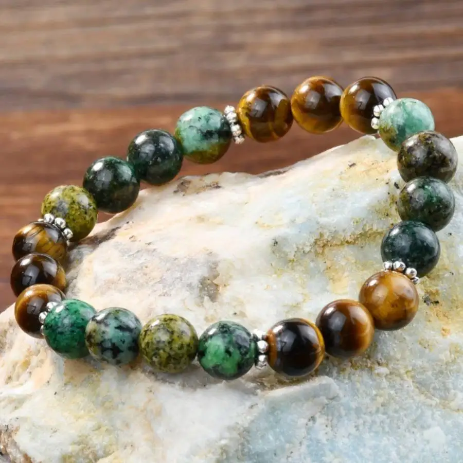 

Handmade African turquoise bead bracelet,men's cuff button bracelet,Ramadan prayer bead,women's meditation,holiday gift