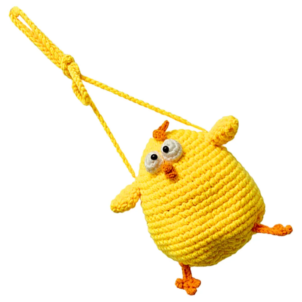 

Cartoon Egg Bag Woven Crossbody Kids Purses Girls Coin Purse Toddler Shoulder Bag Handmade Crochet Mini Practical