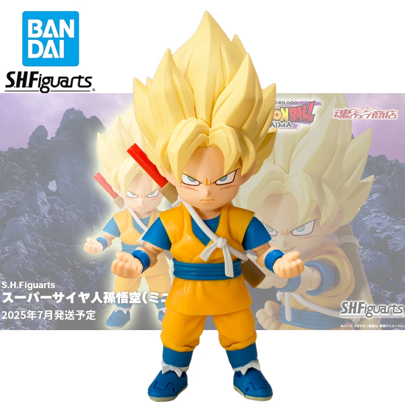 

Подлинная Dragon Ball Bandai S.H.Figuarts Super Saiyan Son Goku mini-DAIMA- Фигурка Коллекционная модель в штучной упаковке из ПВХ, игрушки, подарки