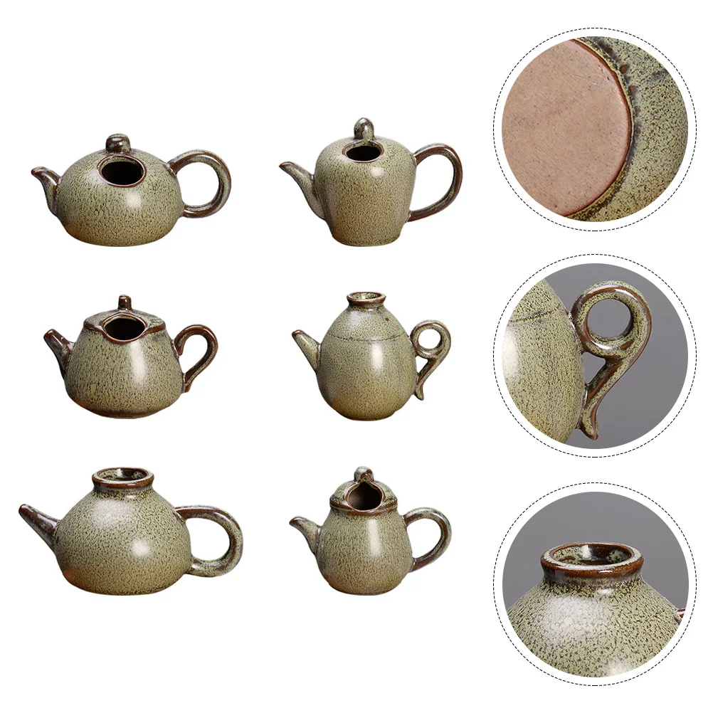 

6 Pcs Decorations Vases Decorative Wedding Flower Centerpiece Container Desktop Ceramic Fingertip