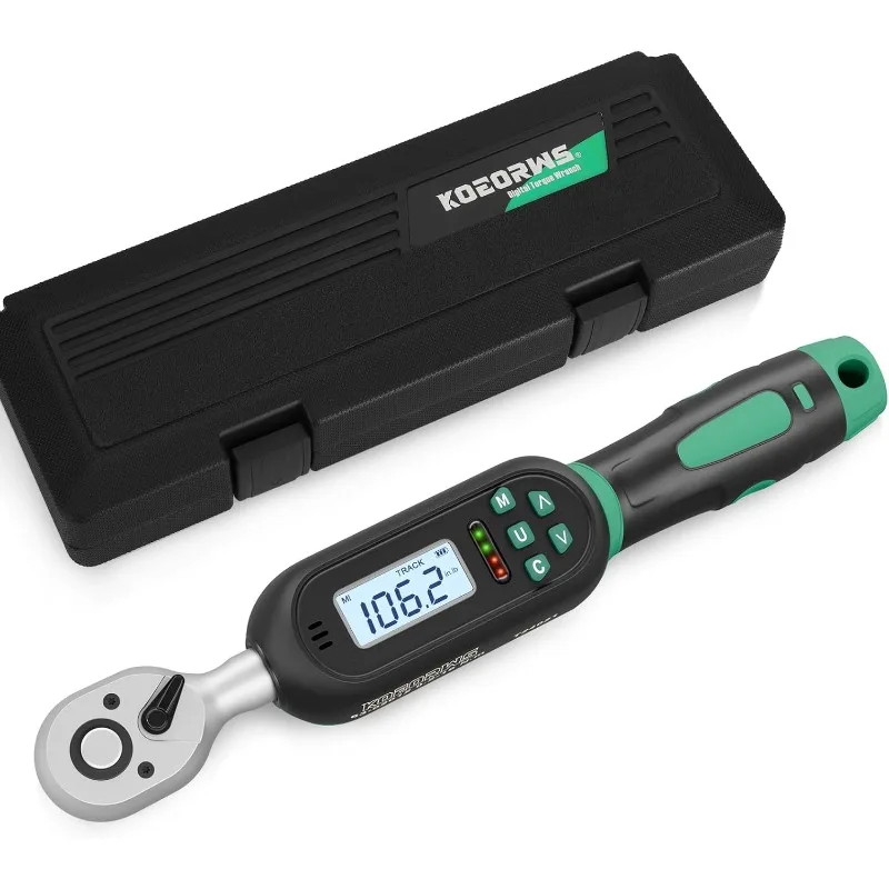 

1/4 Inch Drive Digital Torque Wrench, 5.31-106.2 In.lb/0.6-12 N.m, Small Electronic Torque Wrench with Preset Value