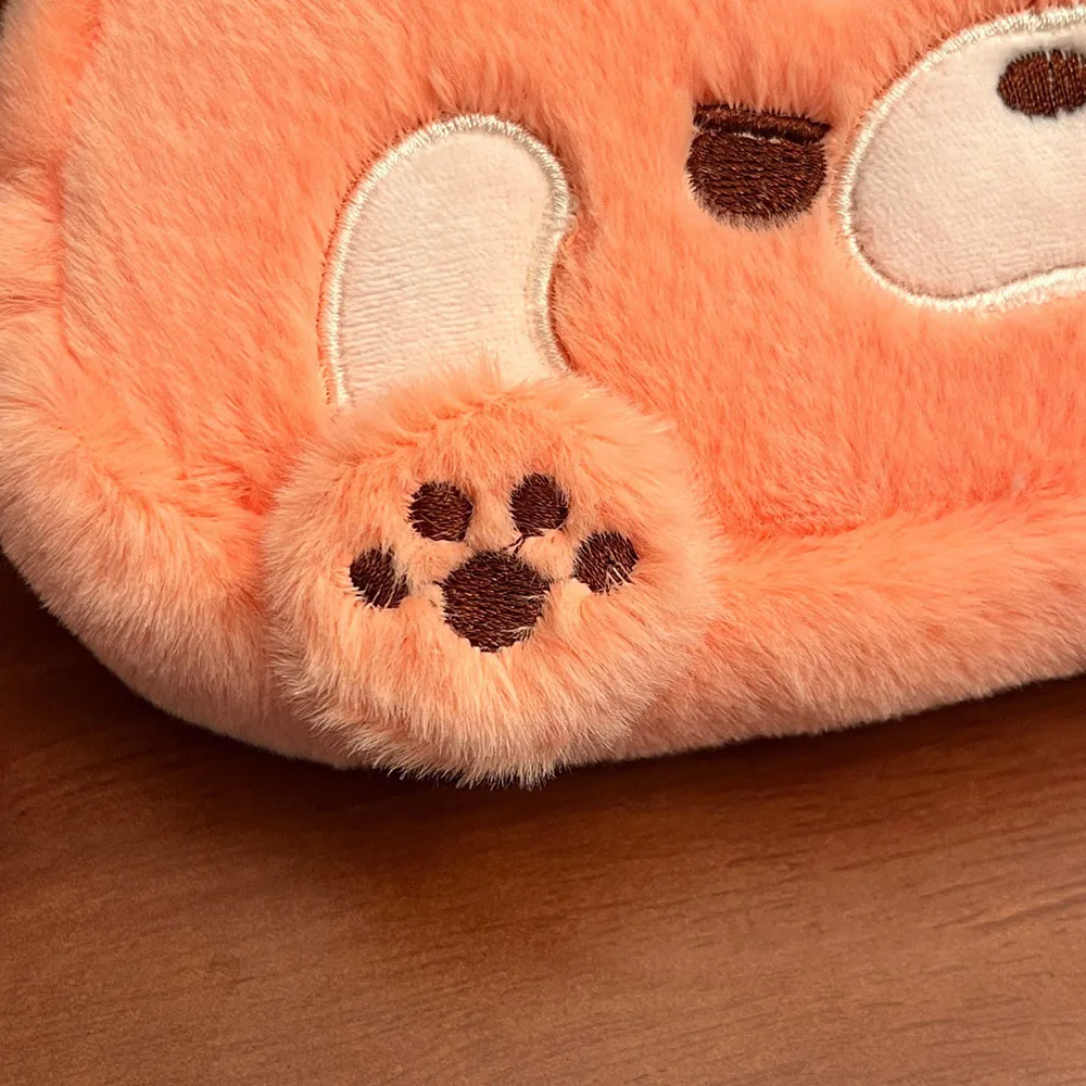 Little Raccoon Plush Pen Bag, Cartoon High Beauty Instagram Style Large Capacity Stationery Storage Bag, Pencil Box
