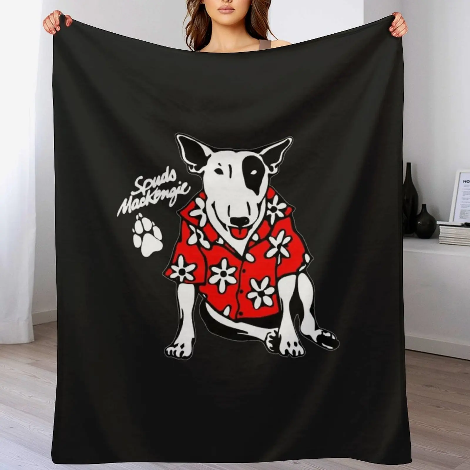 

Spuds Mackenzie Throw Blanket Breathable Lightweight Blanket for Adults Kids