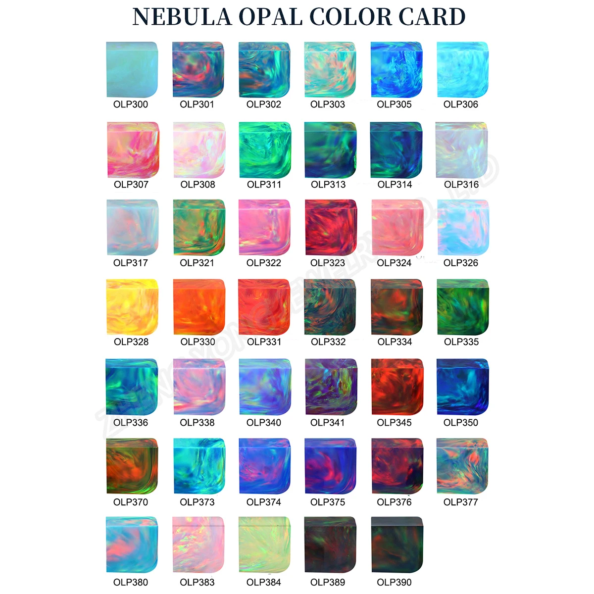 20 buah 50 buah/lot manik-manik Opal untuk membuat perhiasan sintetis OLP311-323 Opal Nebula