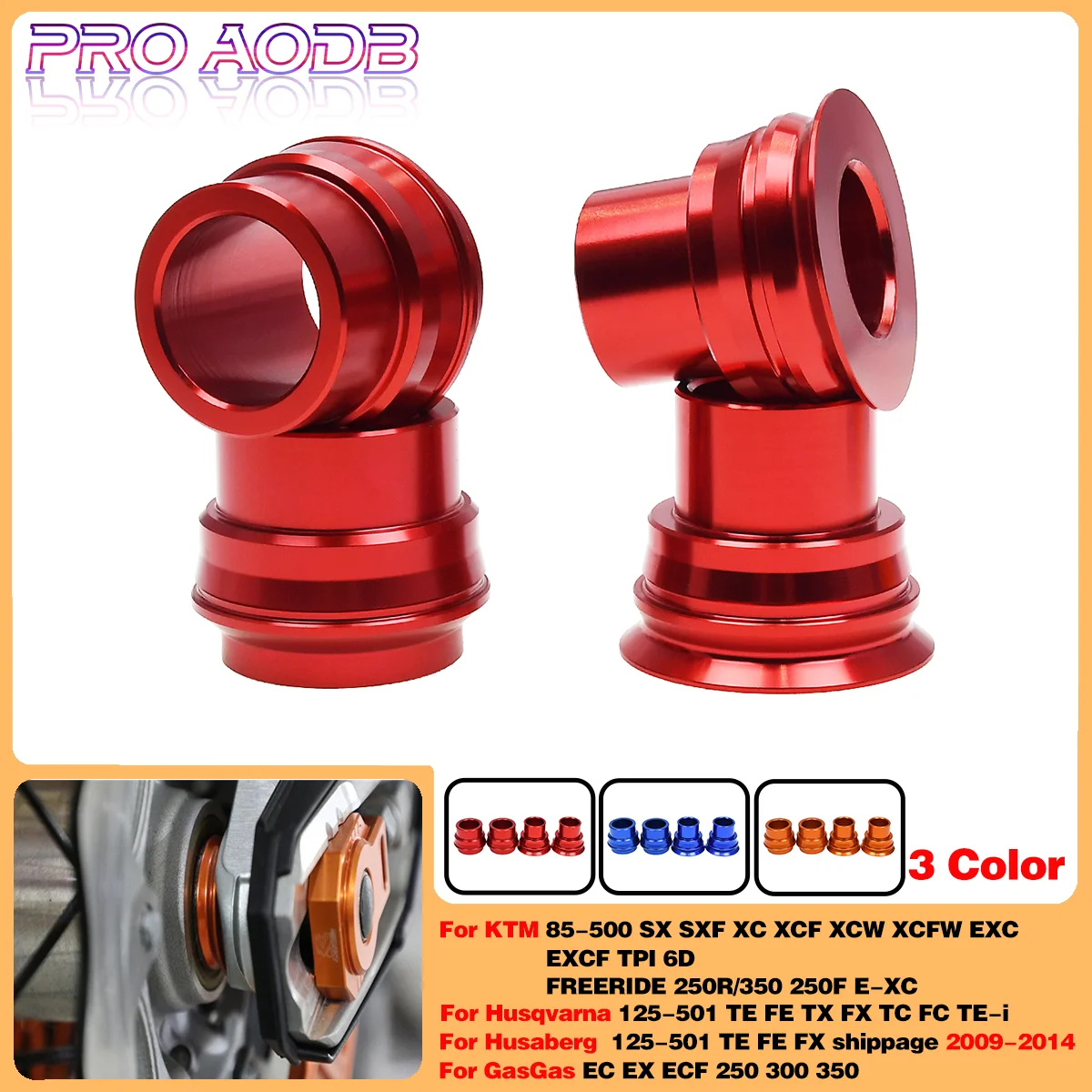 

Front Rear Wheel Hub Spacer For Husqvarna 125 150 250 350 450 501 TE FE TX FX TC FC TE-i For KTM EXC FREERIDE 250R/350 250F E-XC