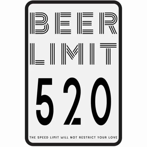 Funny Beer Limit 520 Metal Tin Sign Man Cave Decor Garage Room Wall Decor 12x8In