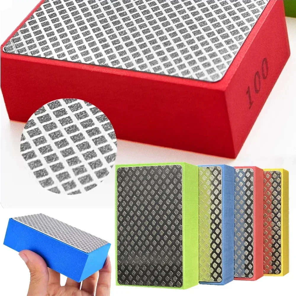 

1-4Pcs Hand Polishing Pads Tile Glass Abrasive Grinding Block Pad Stone Marble Ceramic Sanding Disc Polisher Tools