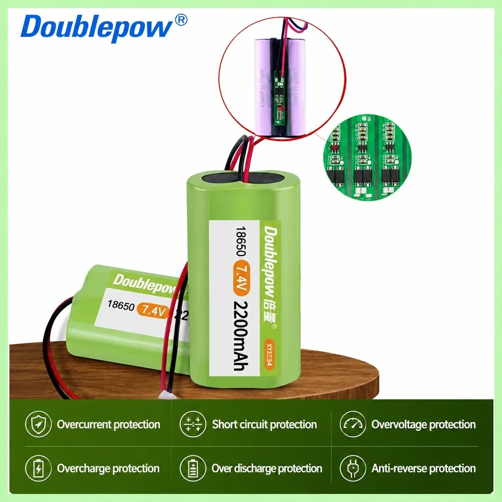 Akumulator litowy 18650 7.4V 2200mAh 3000mAh 3500mAh, odpowiedni do zasilania elektrycznych urządzeń, z wtyczką XH2.54. — zdjęcie produktu 3